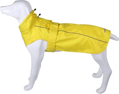 Hondenregenjas Waterdicht - Huisdier Jas Puppy - Hond Uitlaten - Reflecterende Veiligheidsstrip - Verstelbaar - Geel