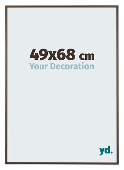 Your Decoration - Fotolijst 49x68 cm - Aluminium - Walnoot Structuur - New York