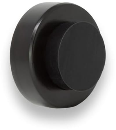 Deurstopper voor Wandmontage 35 mm - Roestvrij Staal met Zwart Rubber