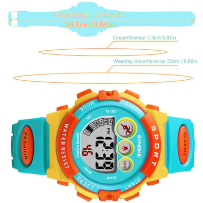 Kinderhorloge Sport Digitaal Waterdicht Led Horloges Alarmhorloges voor Jongens Meisjes Kinderen blue