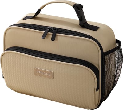 Insulated Lunch Bag 6.3L - Portable Lunch Bags voor Vrouwen en Mannen - Waterproof Thermal Cooler Bag - Lunch Bag met Isolerende Laag - Herbruikbare Lunchbox voor Werk, Picknick en Reizen (Khaki)