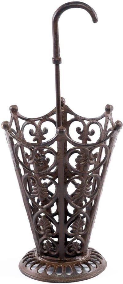 Paraplubak IJzer - Parapluhouder Opslag - Entree Organisatie - Handgemaakt Antiek Design - 65cm Hoog