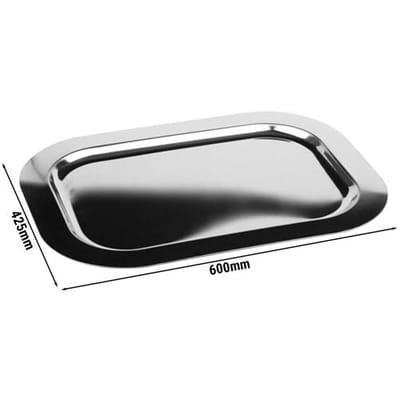 GGM Gastro (6 Stück) Tablett - FINESSE - Edelstahl - 600x425mm - Höhe: 14mm