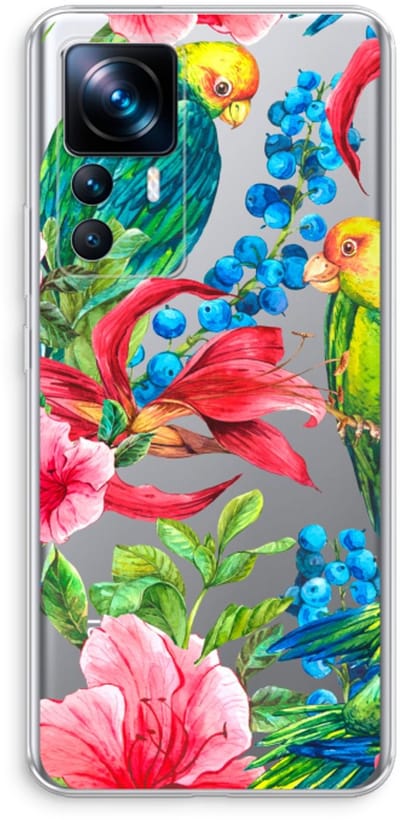 Case Company® - Hoesje geschikt voor Xiaomi 12T hoesje - Papegaaien - Soft Cover Telefoonhoesje - Bescherming aan alle Kanten en Schermrand