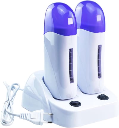 Mini-ontharingswaxverwarmer, draagbare roll-on cartridge waxverwarmer, waxverwarmer voor rollen met dubbele cartridges, ontharingsapparaat voor het lichaam voor een mooie huid