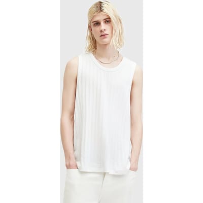 AllSaints Madison Vest Cala White Size: XXL | Sleeveless T-Shirts Outlet | Heren | Wit
