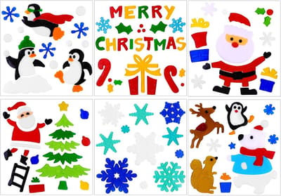 Kerst Raamstickers Zelfklevend Feestelijke Decoratie