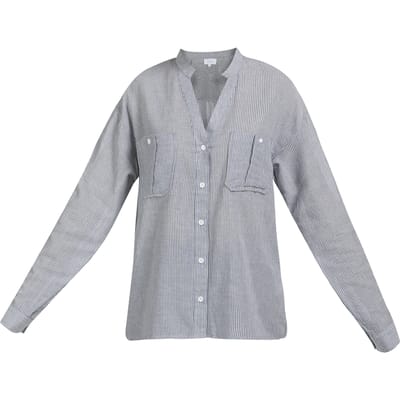 usha overhemdblouse Dames marine gestreept