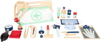 Small Foot - Doctor's Bag with Wooden Doctor Accessories 18 pcs.