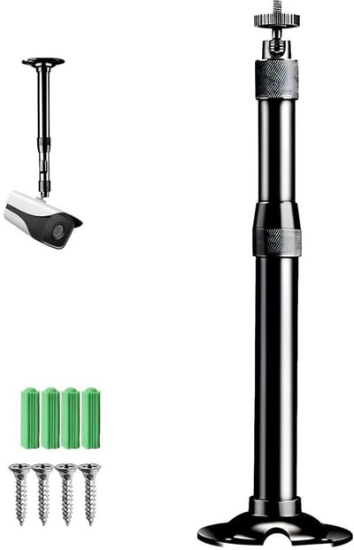 Projectorhouder - 20-40 cm verlenging, 5 kg capaciteit, zwart - wand- en plafondmontage - compatibel met projectoren, digitale camera's, camcorders 35 mm