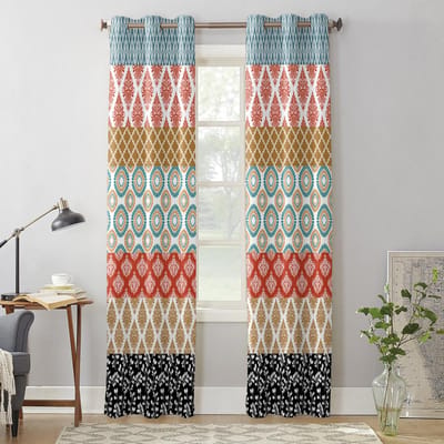 Bohemian Geometrische Strepen Moderne Raamgordijnen voor Woonkamer Slaapkamer Gordijn Keuken Behandeling Jaloezieën Drapes 135W x 60H(cm) x1 gray