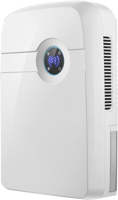 Efficiënte Luchtontvochtiger voor Woning, Slaapkamer, Badkamer en Kelder - 2500ml, 42W, Compact & Draagbaar