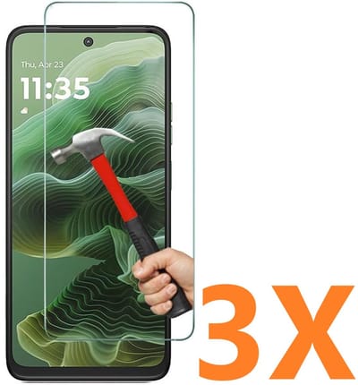 Screenprotector Glas - Tempered Glass Screen Protector Geschikt voor: Motorola Moto G35 5G - 3x