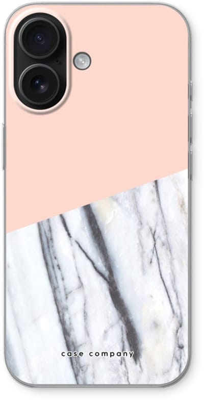 Case Company® - Hoesje geschikt voor iPhone 16 hoesje - A touch of peach - Soft Cover Telefoonhoesje - Bescherming aan alle Kanten en Schermrand