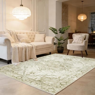 Wasbaar abstract tapijt in beige, minimalistische vloermat met antislip, ultrazacht laagpolig voor woonkamer, slaapkamer en eetkamer, 160 x 230 cm, trendy en stijlvol interieuraccessoire