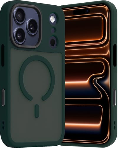Hoes - Geschikt voor iPhone 17 Pro / 18 Pro - Magsafe Compatible - Sterk & Shockproof - Back Cover - Shock Proof Case - Telefoon Hoesje Shockproof - Donkergroen
