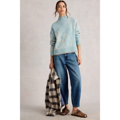 White Stuff Fenella Floral Jumper Blue Multi Taglia: 18 | Maglioni a maglia Outlet | Donna | Blu