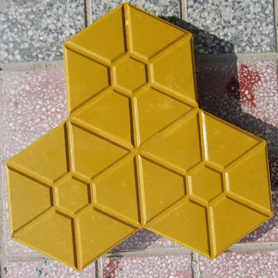Betonvorm Tuinpad - Terrastegels Mallen - Zelf Tuin Maken - Herbruikbaar Stevig - 25x25x4 cm - Zwart