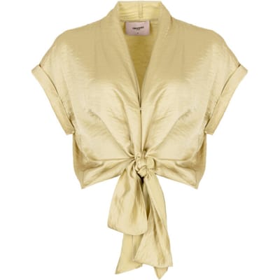 Freebird Wv-satin-air-26-1 Tops & T-shirts Dames - Shirt - Groen - Maat L
