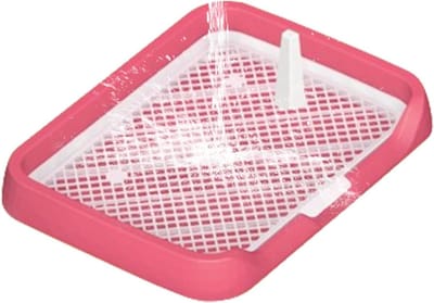 Hondentoilet - Hondenpotje - Zindelijkheidstraining - Afneembare zuil - 47 x 36 cm - Roze