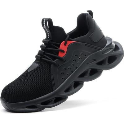 Chaussures de travail d'assurance pour hommes Chaussures de travail de protection Baotou en acier anti-écrasement et anti-perçage à semelle ultra-légère 42