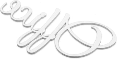 Kantoordeur Bord - Naambordje Deur - Kantoor Decoratie - Zelfklevend - 193 x 124 x 3 mm - Wit