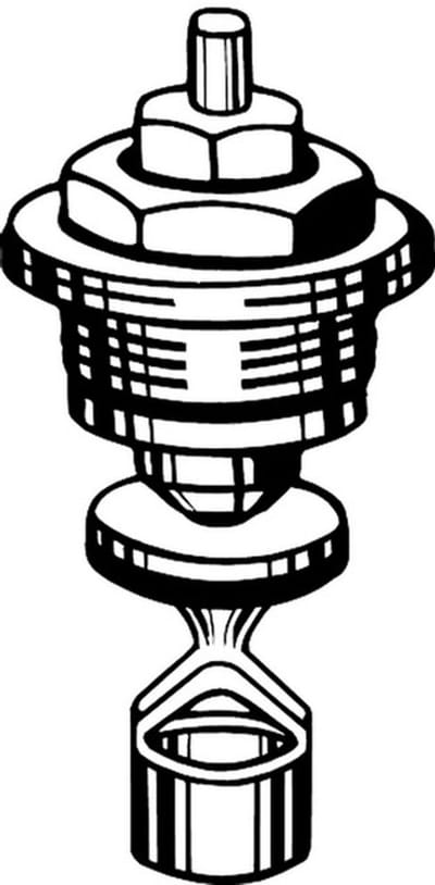 IMI Hydronic Engineering HEIMEIER Th.-bovenstuk voor éénpijpsventiel met dompelbuis, serie tot mei 1981, 0037-02.300