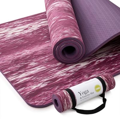 Extra Dikke Yogamat - Antislip TPE en Rubber, 10 mm, Ideaal voor Yoga, Pilates en Thuisworkouts