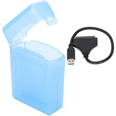 SATA naar USB 3.0 Adapter met 2,5 inch Beschermhoes Blauw Verbinding Externe Schijf LED Indicator white