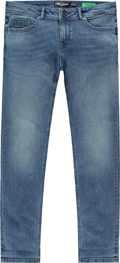 Cars blauwe heren jeans   Stonewash wassing   Regular fit   5-Pocket zakken   Knoop- en ritssluiting   Regular waist Blauw 36/34