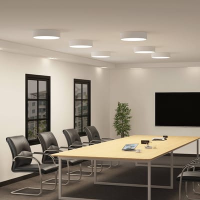 Arcchio - LED plafondlamp - 1licht - Metaal, acryl - H: 10 cm - wit - Inclusief lichtbron