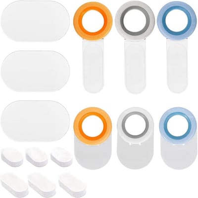 Toiletbril Handvat - Toiletbril Lifter - Hygiënisch Gebruik - Contactloos Openen - 11x4.5cm & 8x4.5cm - Blauw Grijs Oranje