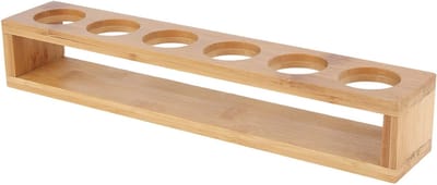 Houten Shotglas Houder met 6 Flessen Cavity voor Feestjes, Bars en Cocktails - Perfect voor Drankjes en Decoratie