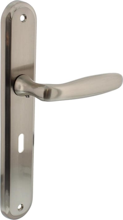 Intersteel Deurkruk Bjorn op schild sleutelgat 56 mm nikkel mat