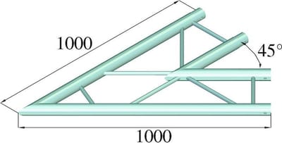 ALUTRUSS BILOCK BQ2-PAC19H 2-way Corner 45°