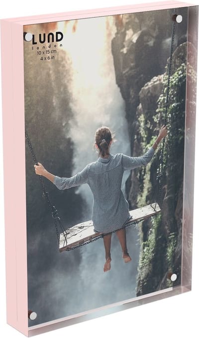 Lund London - Skittle Fotolijst - Foto Frame - Fotohouder - Magneetframe - 10x15cm - Roze