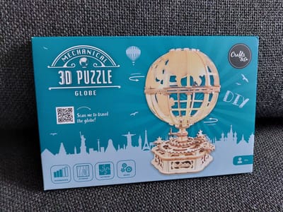 Houten 3D Puzzel - Mechanische 3D-puzzel - Wereldbol - Wereldbol Puzzel | Houten Wereldbol Puzzel - 3D-Puzzel - Mechanische Puzzel