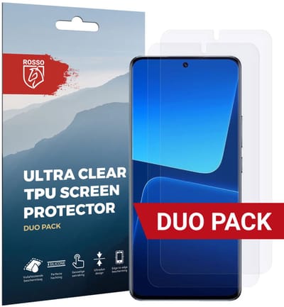Rosso Screen Protector Ultra Clear Duo Pack Geschikt voor Xiaomi 13 Pro | Folie | 2 Stuks