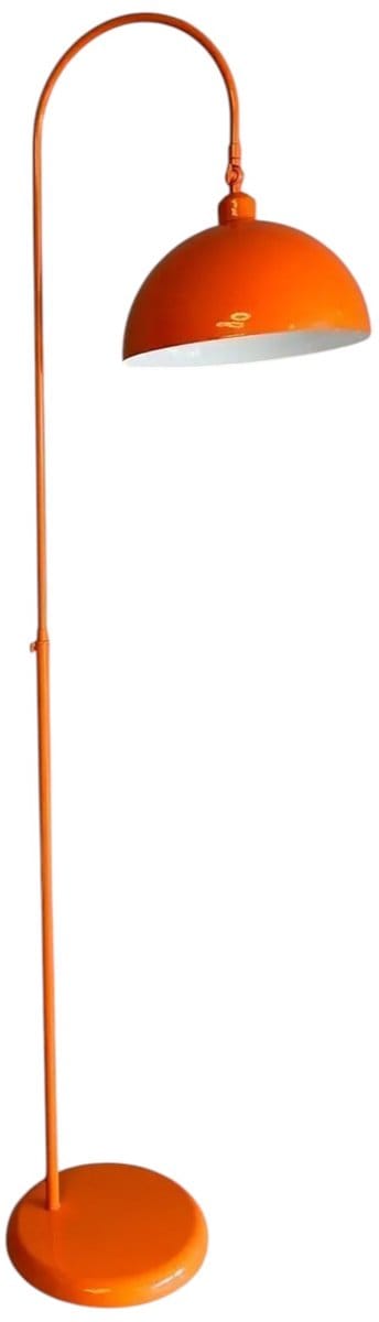 Staande Lamp: Moderne Metalen Staande Lamp Met Dimmer in Oranje