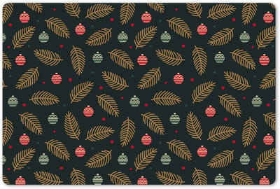 Placemats 45x30 cm - Placemat kunststof - 1 stuk - Patroon - Kerst - Symbolen - Groen - Borden onderleggers - Decoratie voor op tafel - Keuken tafeldecoratie accessoires - Vinyl onderlegger - Tafelversiering