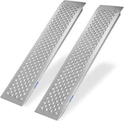 Aluminium Oprijplaat 2-Pack met 400 kg Draagkracht, 120 x 23 cm voor Motor, Auto, ATV, UTV, Quad en Fiets
