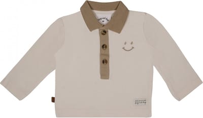 Frogs and Dogs - Smile Polo Shirt - Beige - Maat 62 -