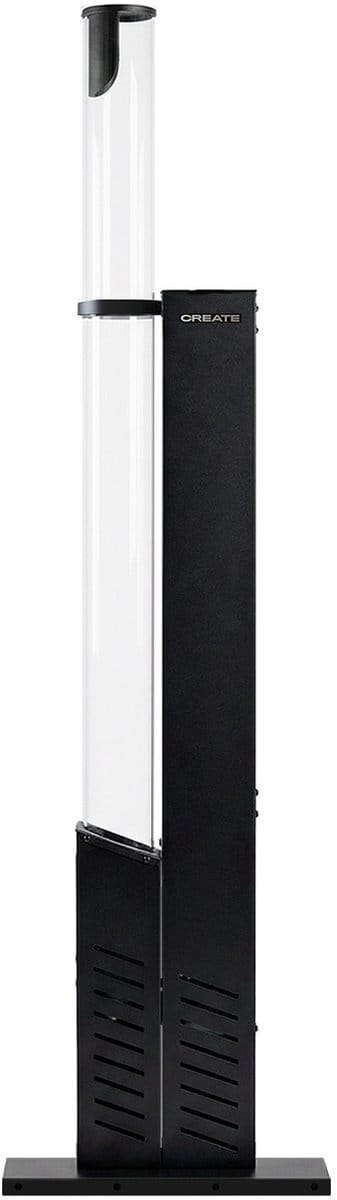 CREATE - Buitenhaard van 8,2 kW op rookvrije pellets - Zwart - FIRE TUBE HEATER SLIM
