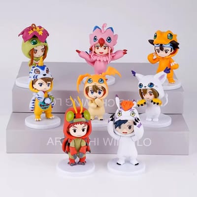 8 pièces/set Anime Digital Monster Digimon Cosplay Mignon Figurine d'Action Modèle Beaux Jouets pour Enfants Haute Qualité