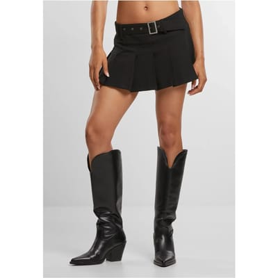 Urban Classics - Pleated Korte rok - XS - Zwart