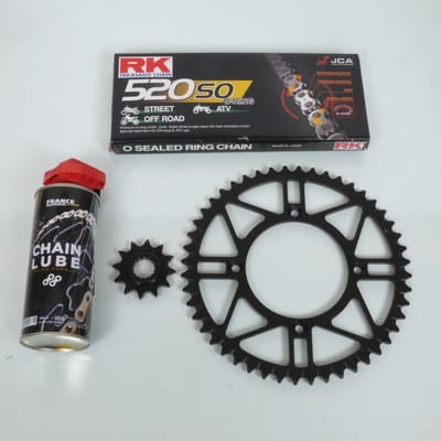 Kit chaîne France Equipement pour Moto KTM 350 FREERIDE 2012 à 2018 12X48 pas 520 Neuf