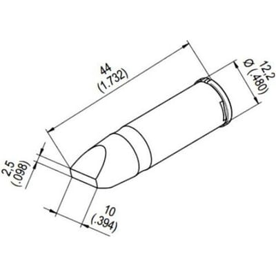 Ersa 0242CDLF100 Soldeerpunt Beitelvorm Grootte soldeerpunt 10 mm Inhoud: 1 stuk(s)