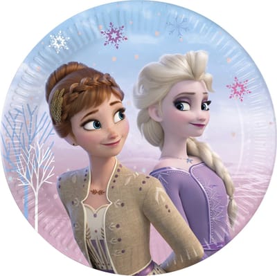 Vegaoo - 8 Elsa Frozen papieren bordjes 20 cm