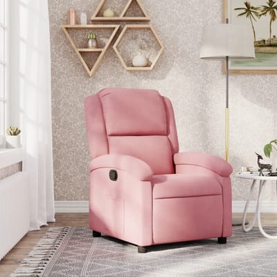 vidaXL - Fauteuil - verstelbaar - fluweel - roze