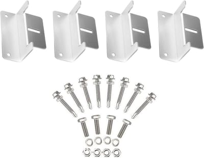 Zonnepanelen Montage Set - Bevestigingsbeugels - Off Grid Installaties - Sterke Aluminium Legering - 4 Stuks - Zilverkleurig